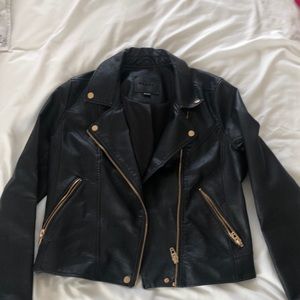 Faux Leather Moto Jacket